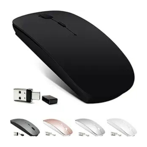 KLO Rechargeable Bluetooth 5.2/3.0/Type-C/USB-2.4G Mouse for MacBook